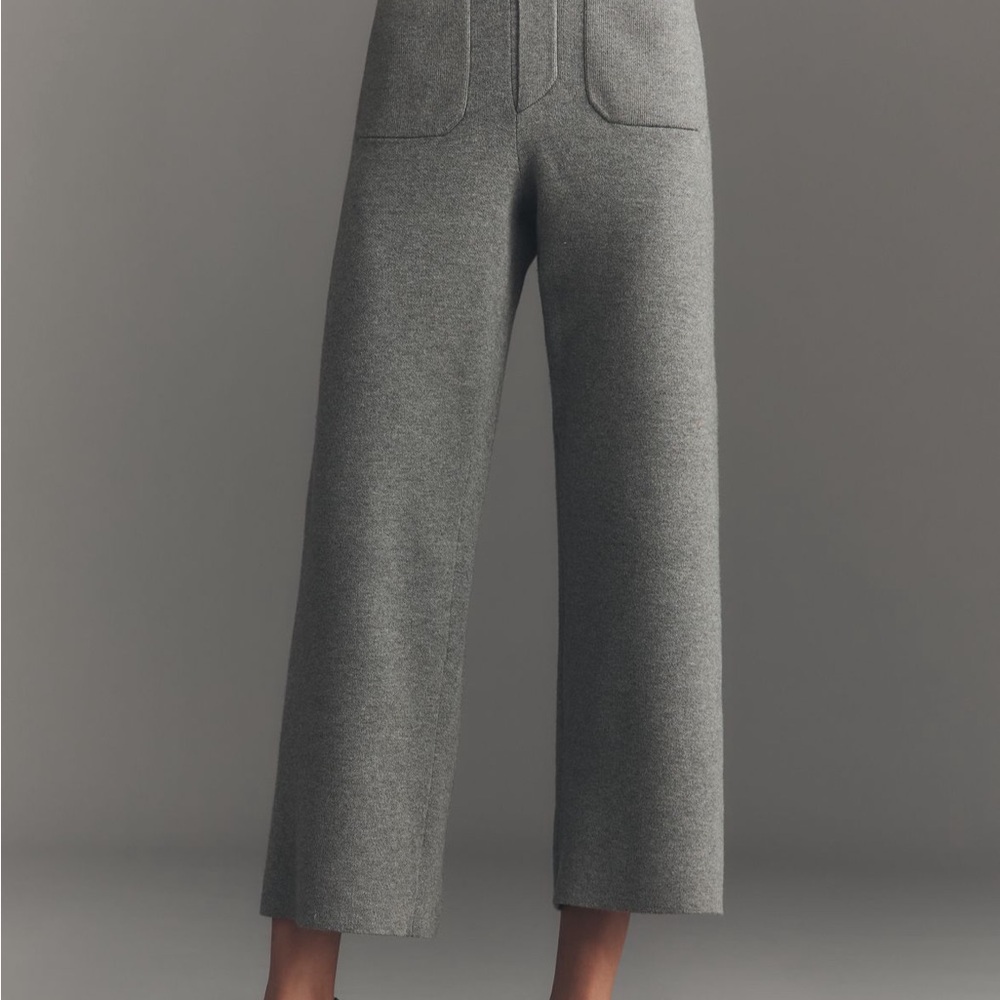 The Colette Sweater Knit Crop Wide-Leg Pants by Maeve